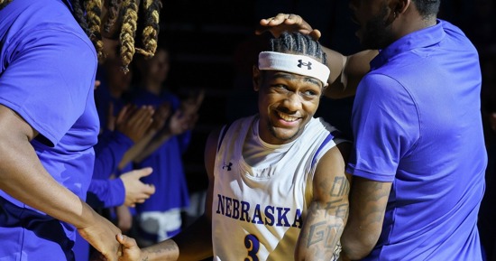 Ja’Bryant Hill won a high school state championship in Texas and junior college national title in Arkansas before joining UNK, where he helped lead the Lopers to their first conference tournament appearance in five years. (Photo by Erika Pritchard, UNK Communications)