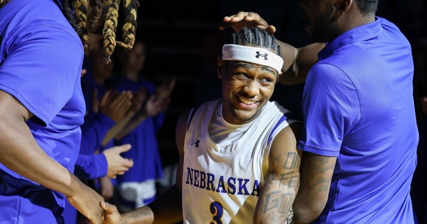 Ja’Bryant Hill won a high school state championship in Texas and junior college national title in Arkansas before joining UNK, where he helped lead the Lopers to their first conference tournament appearance in five years. (Photo by Erika Pritchard, UNK Communications)