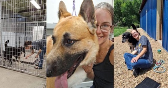 Sarah Munk, NCTA ‘13 veterinary technology alum, at her Newport, NE area grooming and boarding business, “Mutts and Hutts”.