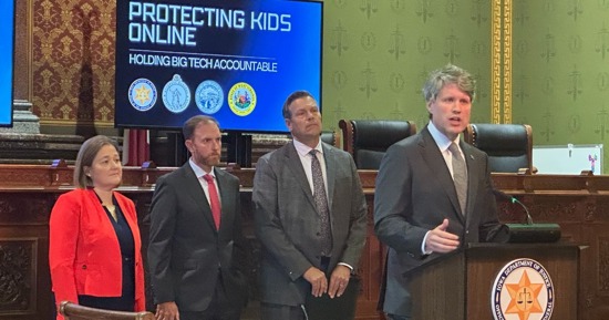 Left to right: AG Bird, Iowa /AG McCuskey, West Virginia /AG Kobach, Kansas /AG Hilgers, Nebraska