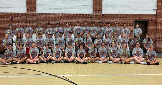 Front Row Left to Right: Emma McConville, Kenadi Porter, Max Butterfield, Corbin Shaw, Macus Ingels, Kolten Pearson, Silas Wolford, Madison Wilcox, Elizabeth McConville, Grace Vrbas, Zaely Pace, Lily Maynard, Kassidy Porter. Middle Row Left to Right: Adalaide Miller, Jaylee Hammond, Izzy Clause, Sam Hoyt, Hudson Dellevoet, Truman Hancock, Wyatt Felzein, Cruz McCarty, Roslyn Wiemers, Cassidy Rogers, Brooklynn Gillen, Abi Thompson, Hannah Thompson, Walker Coleman, Alizah Reynolds. Back Row Left to Right: Abby Schenider, Tysen Baker, Trev Wiemers, TJ Puckett, Caleb Sughroue, Landon Kmoch, Carter Hartwell, Eli Graff, AAron Frank, Max Proehl, Isaac Crayton, Sutton LaBrie  Not pictured: Reid Loop, Asa Long, Hudson Werkmeister, Grady Riemenschneider, Rylee Stensvad 