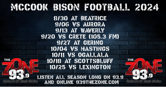 McCook Bison Football Returns to The Zone 93.9 FM