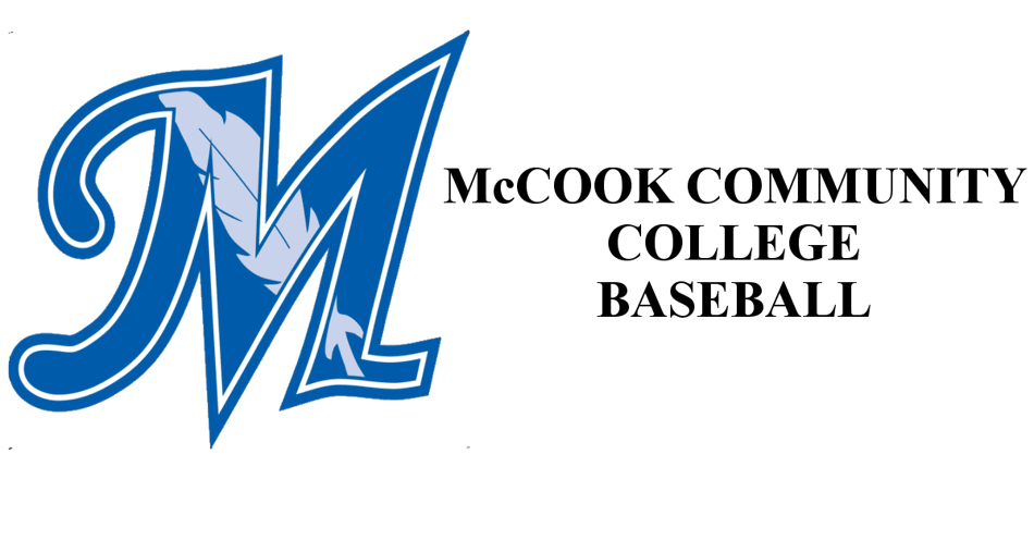 McCook Community College Logo on the left with the words McCook community college baseball on the right.