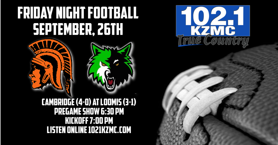 2025-09-26T18:30|Loomis Vs Cambridge|HS Football|KZMC